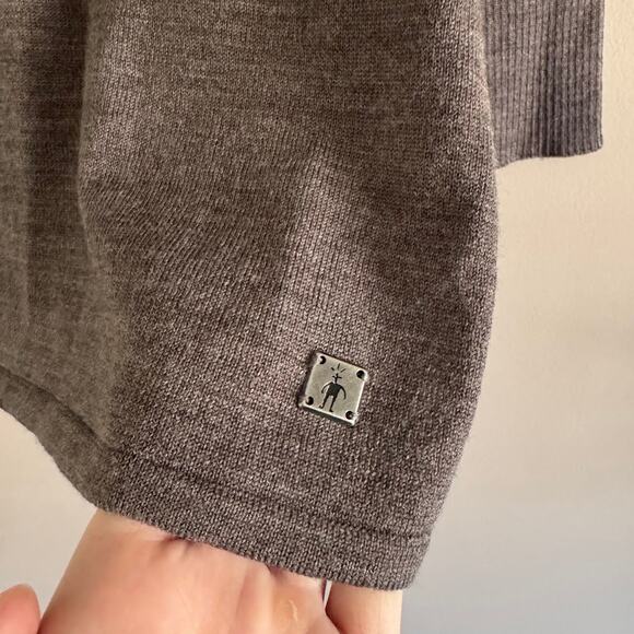 SmartWool Brown Cowl Neck Merino Wool Pullover Sweater Size Small - Picture 2 of 6